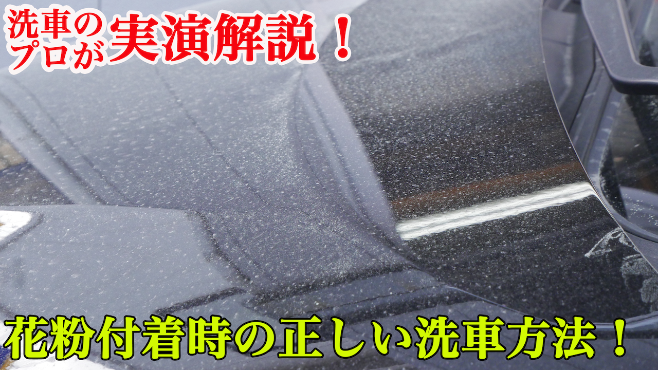 【必見】花粉・花粉シミ付着時の正しい洗車方法を動画で実演解説！