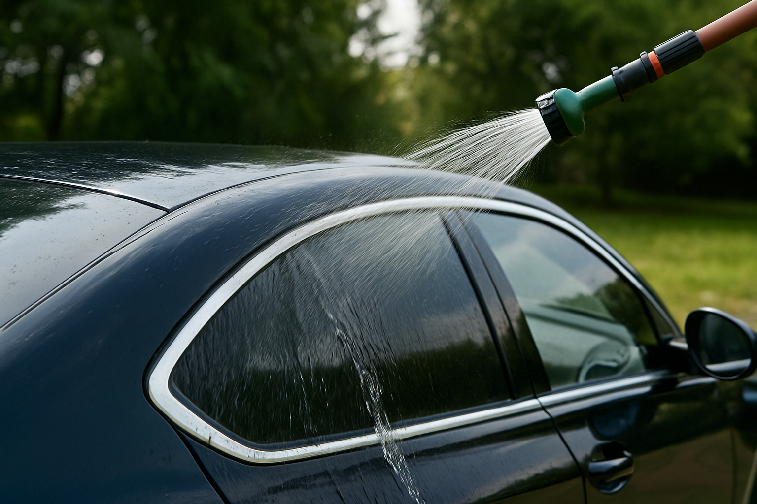 雨上がりに水道水はNG?純水すすぎで水ジミを未然に防ぐ