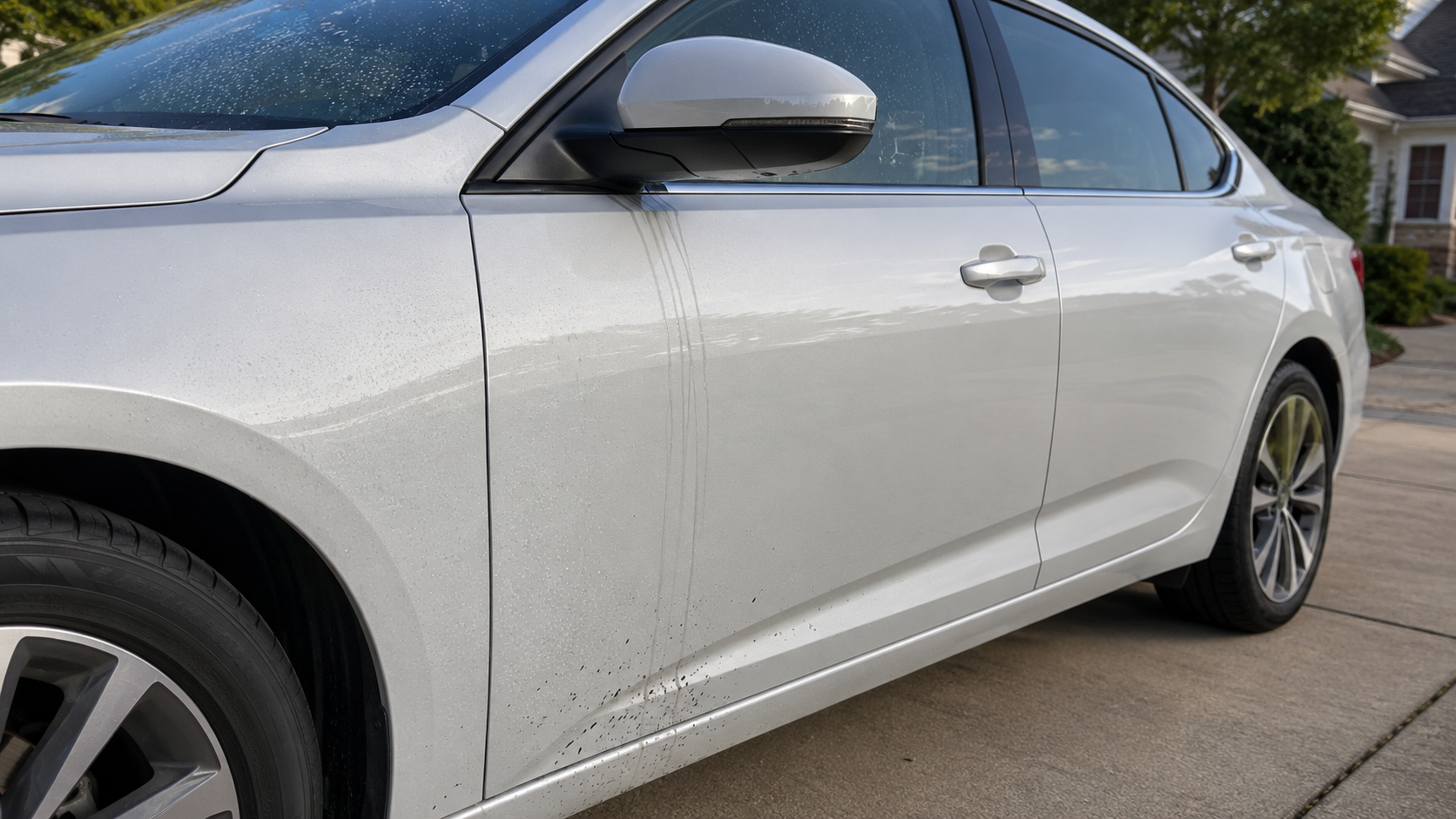 車の黒い筋が取れない時に見るべき順番｜雨だれ・水アカ・ピッチタールの違い