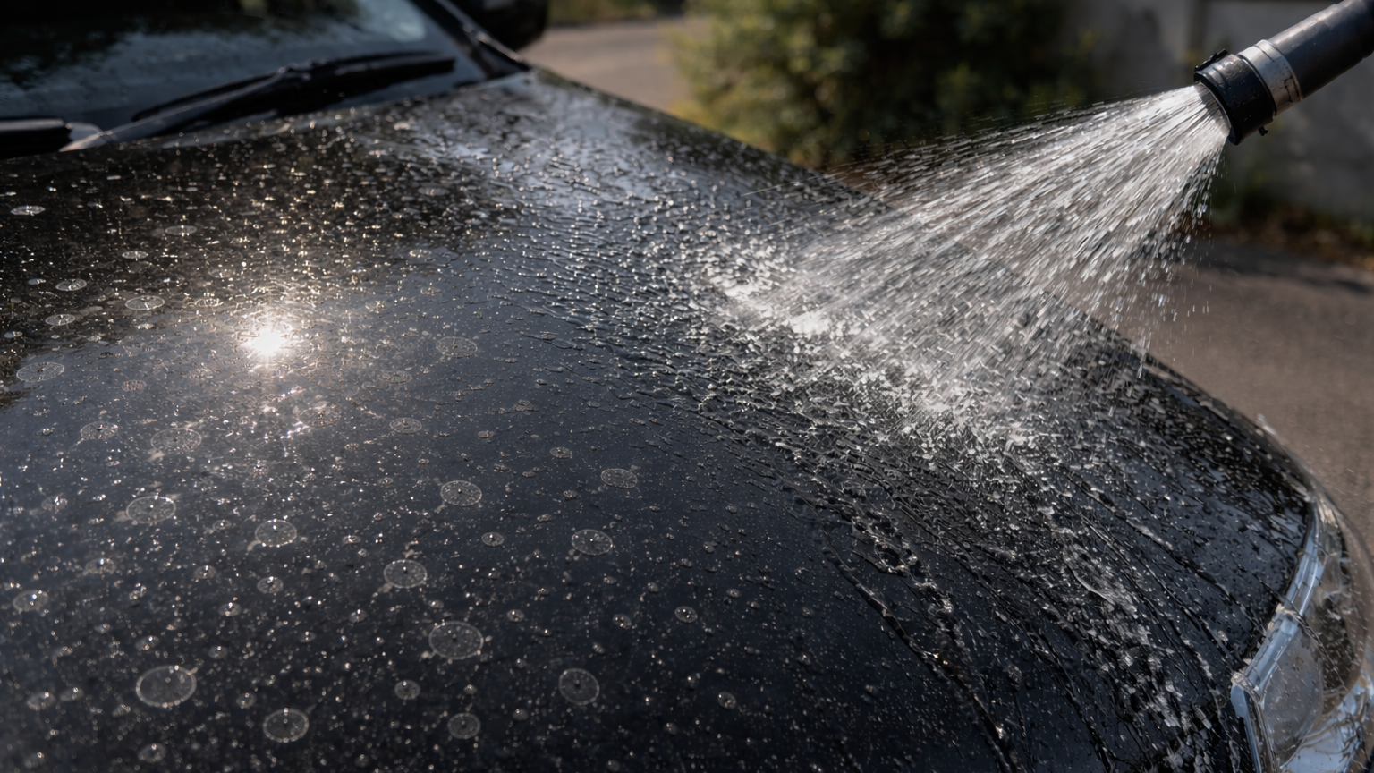 ☀️ 洗車後の水ジミはなぜできる？白いシミの原因と純水対策