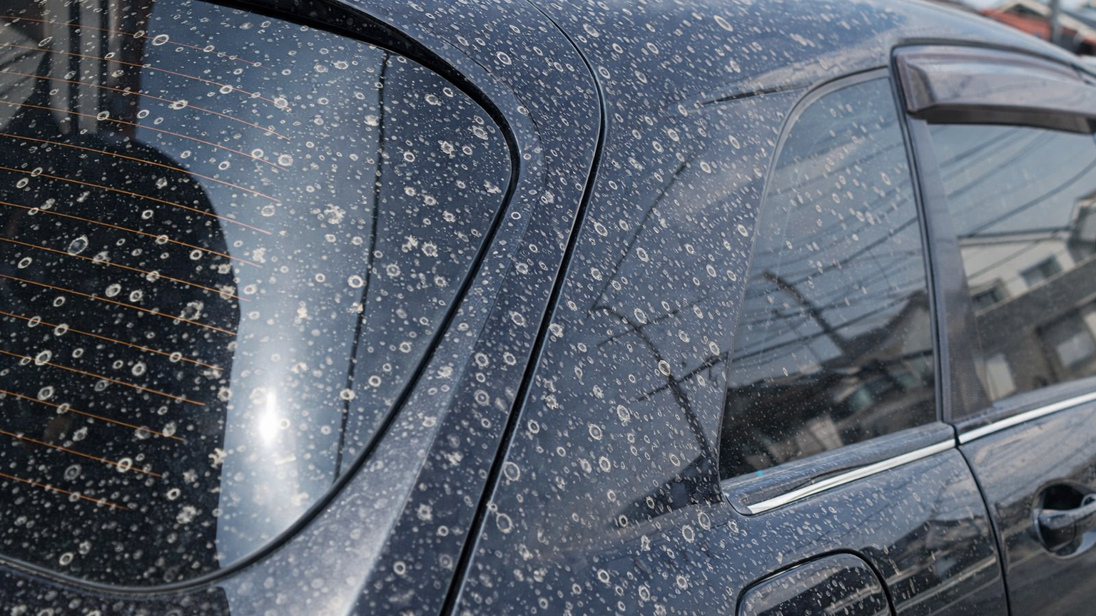 出勤前！窓の花粉ジミ（白い輪っか）対策｜ワイパー前に“濡らして浮かせる”