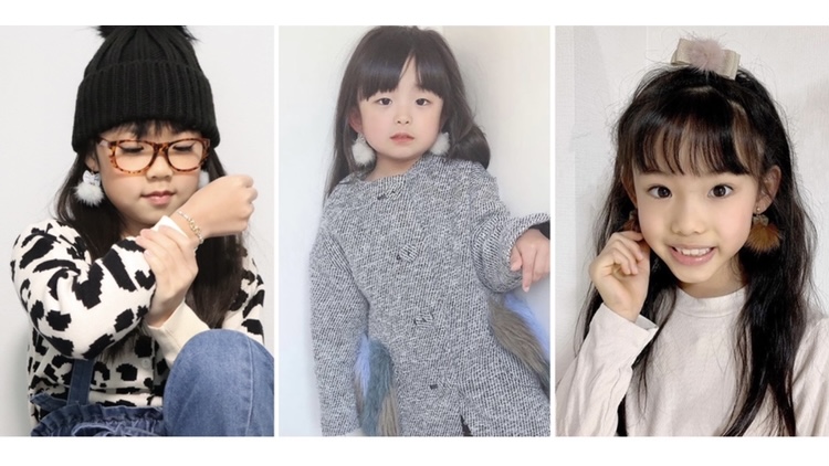 着画♡ミンクファーリボンピアス