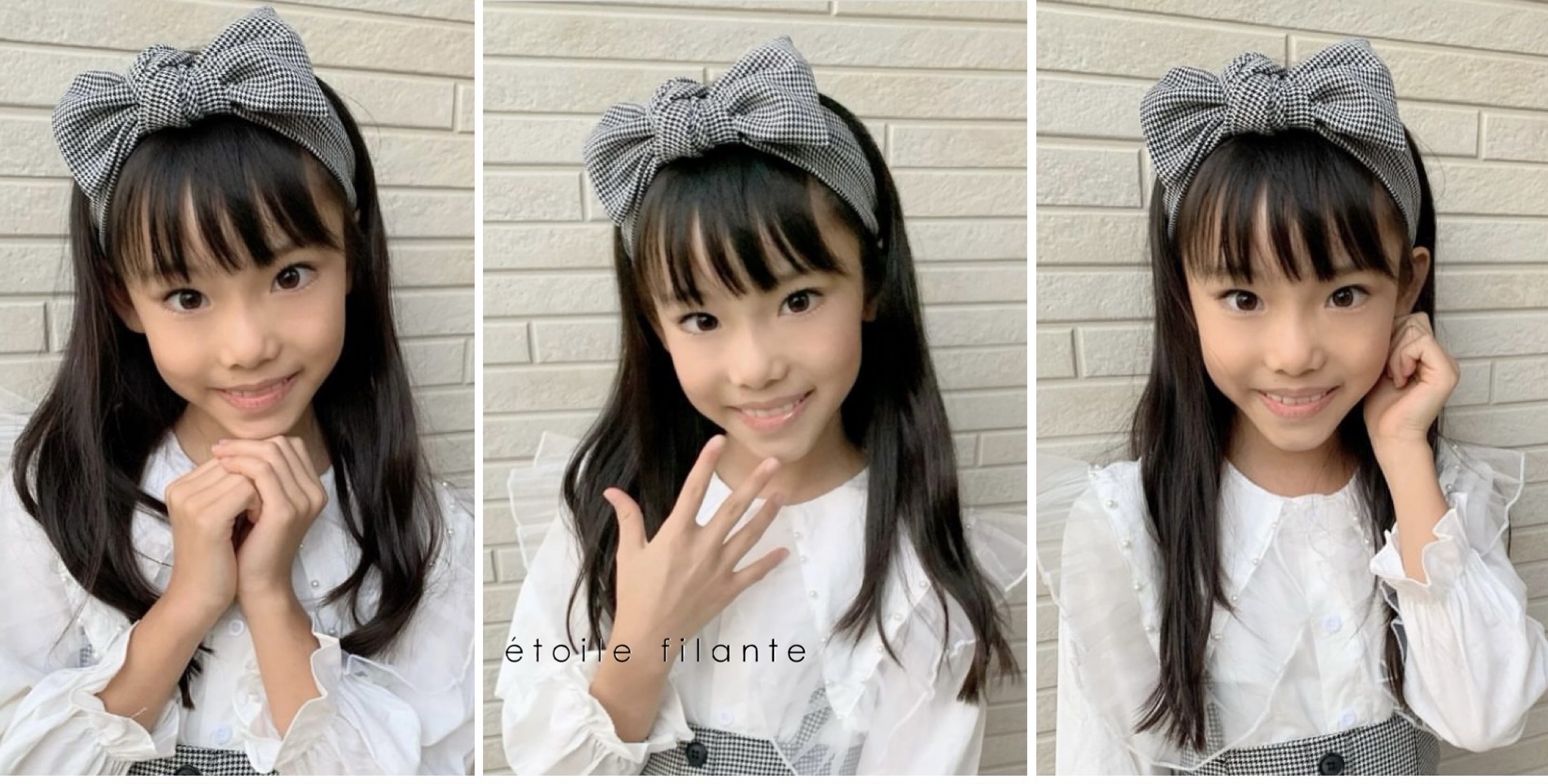 着画♡千鳥格子リボンターバン
