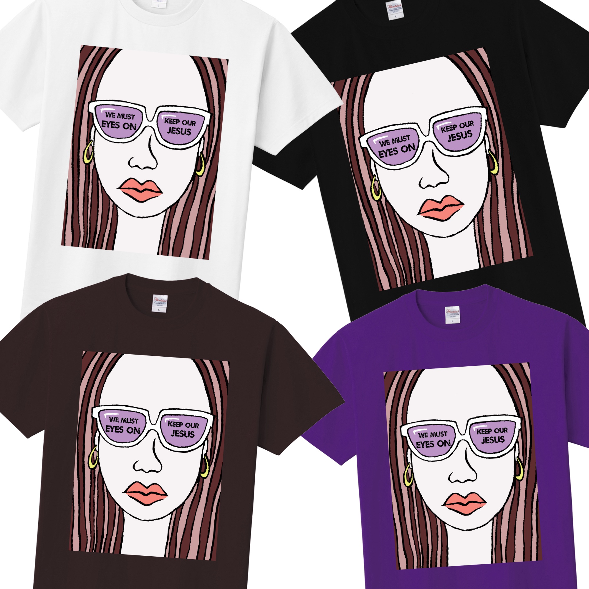 Tシャツ【 WE MUST KEEP OUR EYES ON JESUS 】
