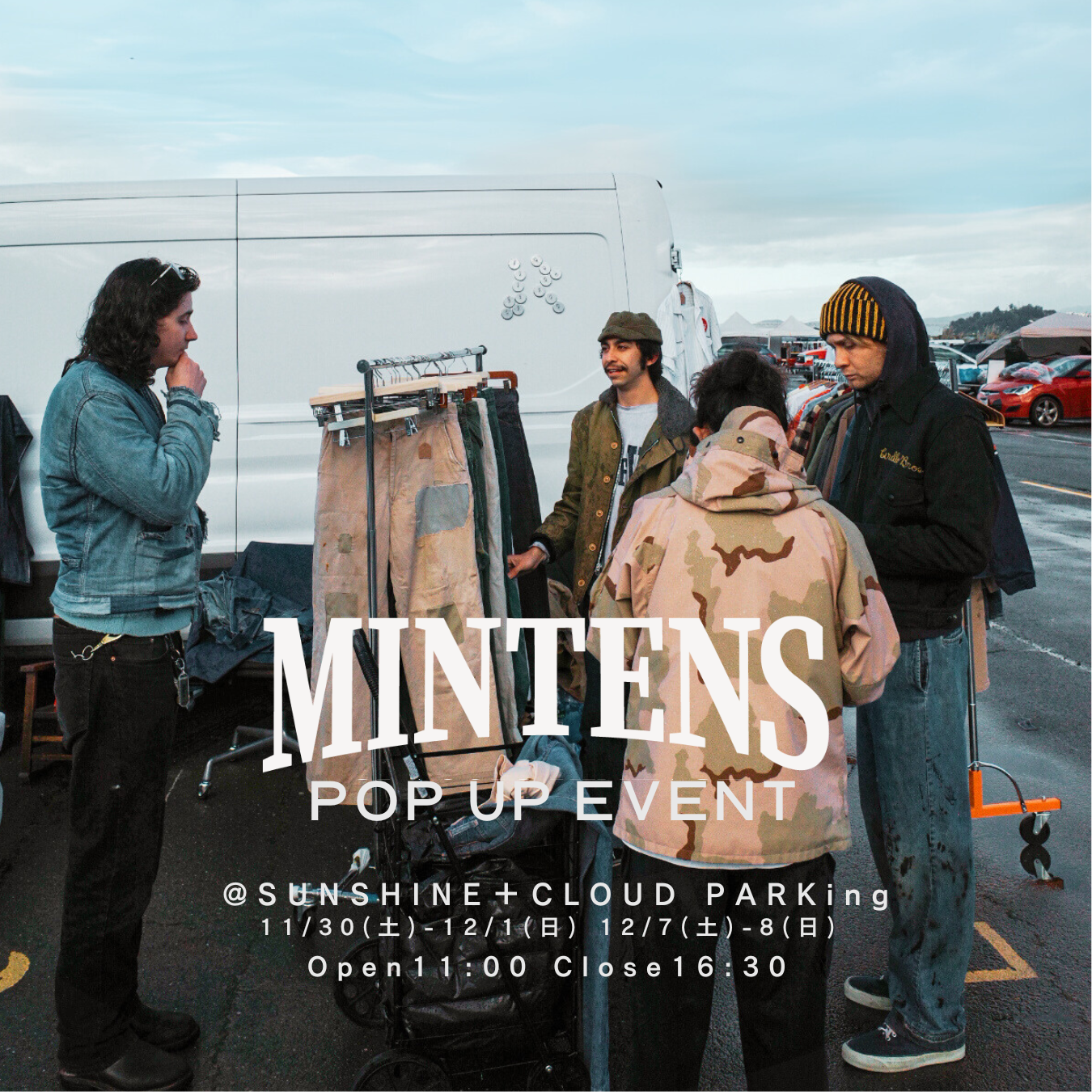 11/30~12/1、12/7~8 POP UP EVENT @SUNSHINE＋CLOUD