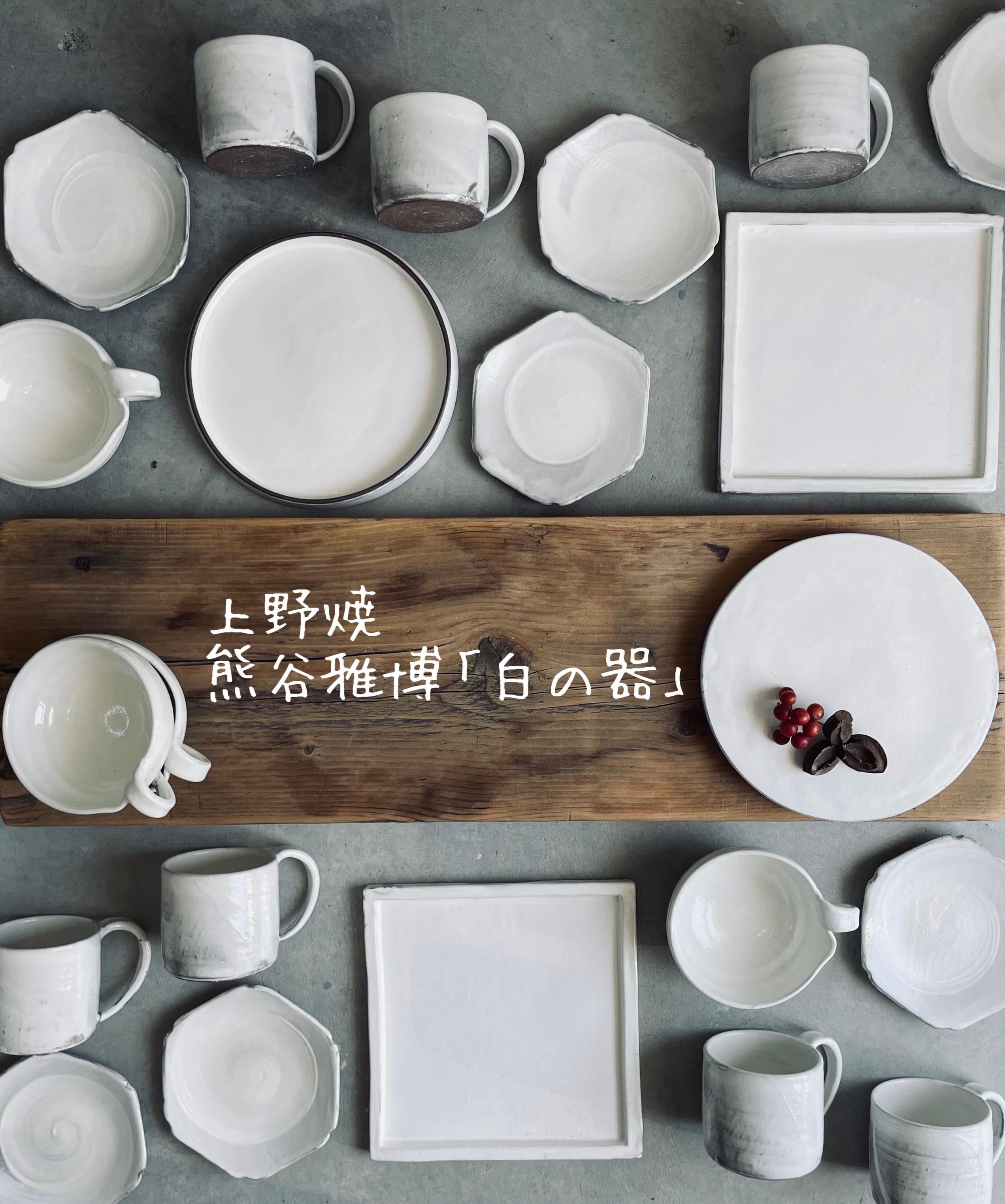 熊谷雅博　白い器
