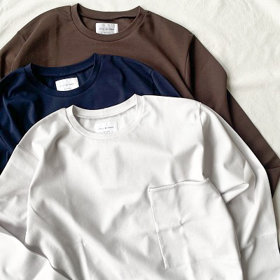 【STILL BY HAND】スティルバイハンド　CS03203　ポンチクルーネック長袖カットソー 