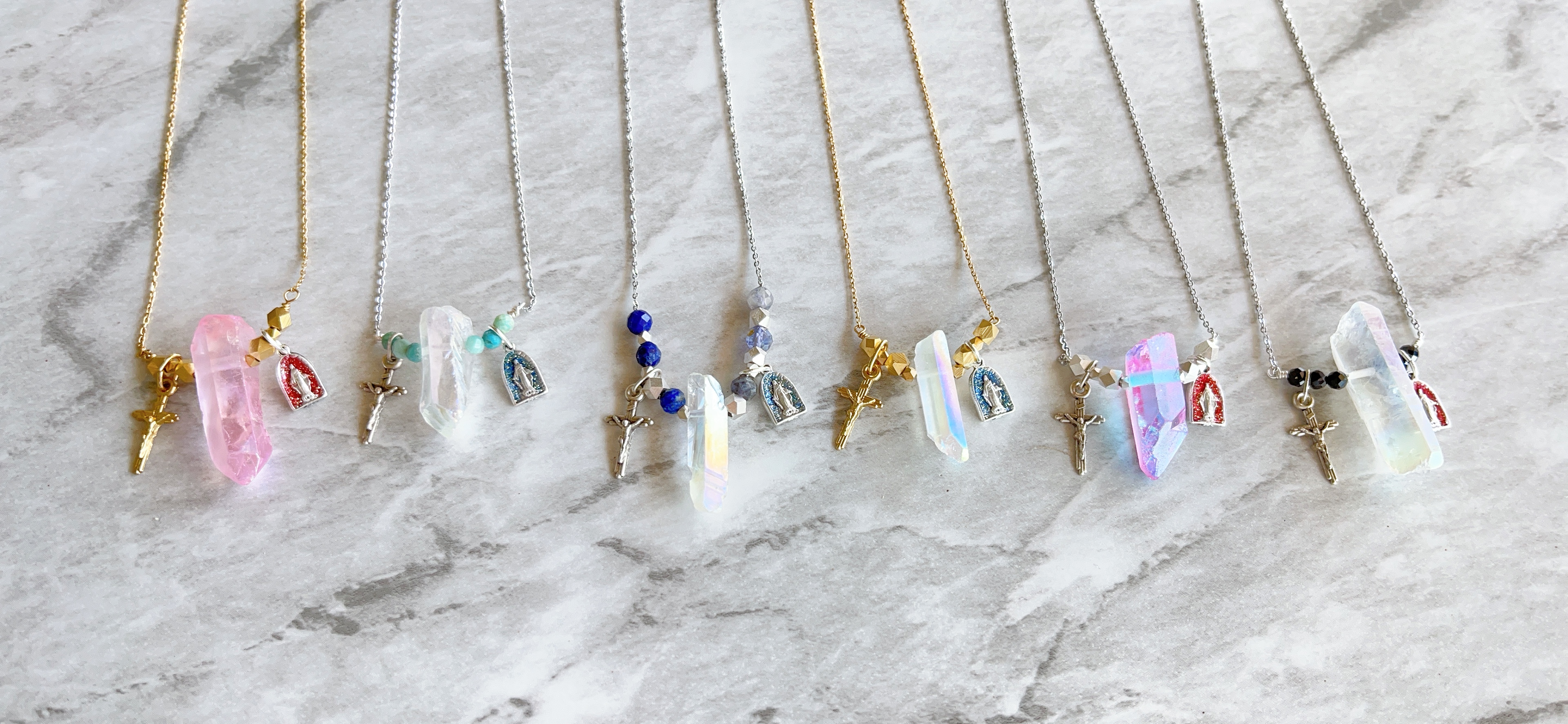 プレゼント企画🎁と新作のお知らせ✧ミニミニ不思議のメダイのつららネックレス✧