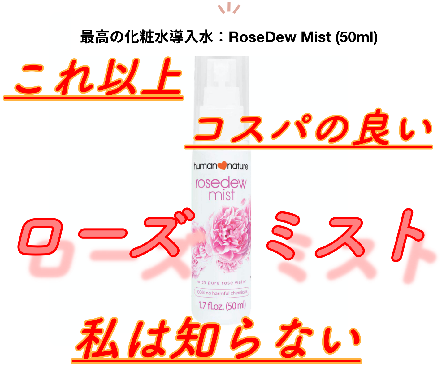 コスパ最高の化粧水導入液、現る：Rose Mist：その２