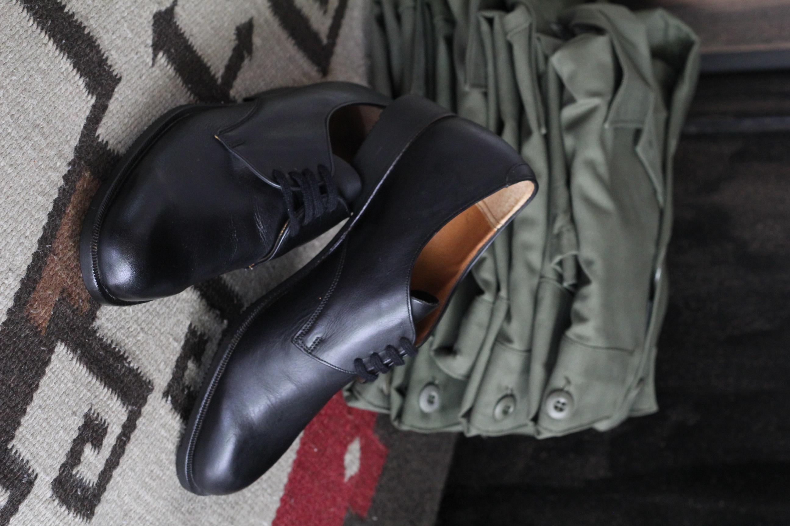 ≪dead stock≫French Army Service Shoes