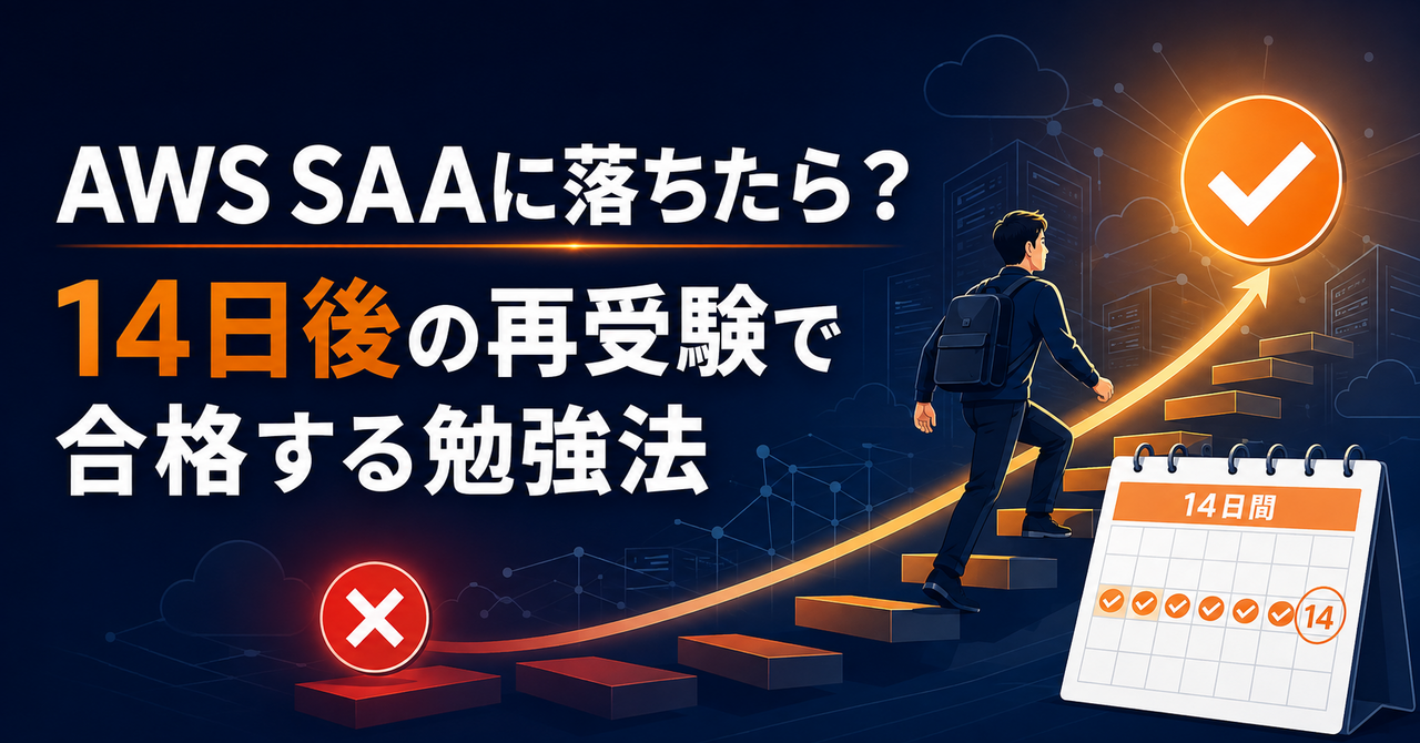 AWS SAAに落ちたら何をする？14日後の再受験で合格するための勉強法【SAA-C03】