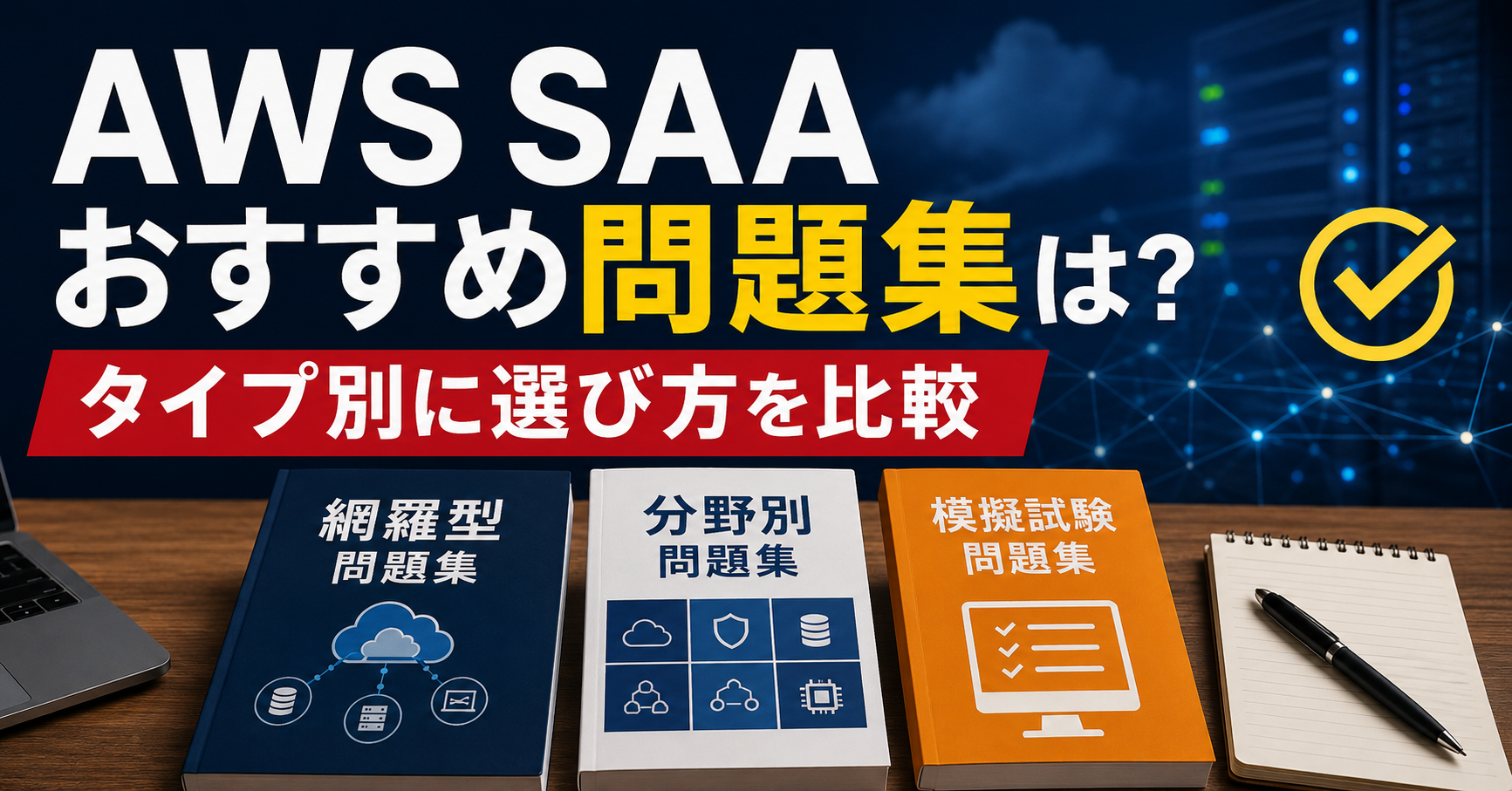 AWS SAA問題集のおすすめは？タイプ別の選び方と比較ポイント