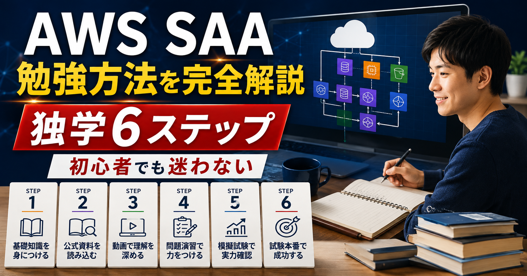 AWS SAAの勉強方法｜初心者が独学で合格を目指す6ステップ