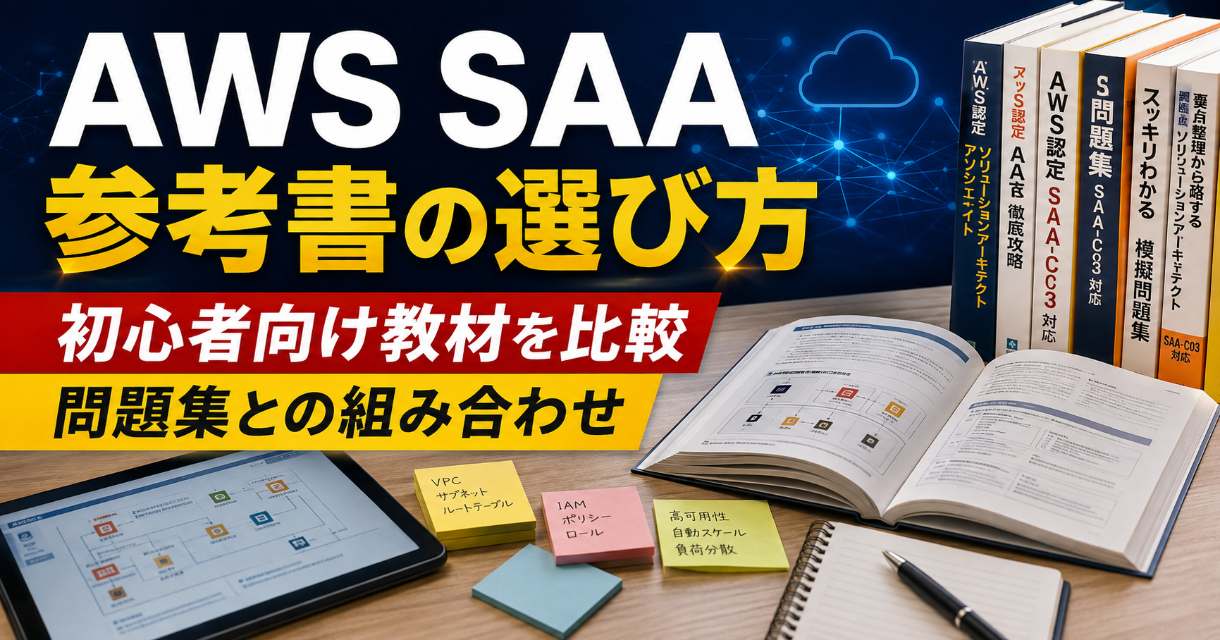 AWS SAA参考書の選び方｜初心者向け教材と問題集の組み合わせ
