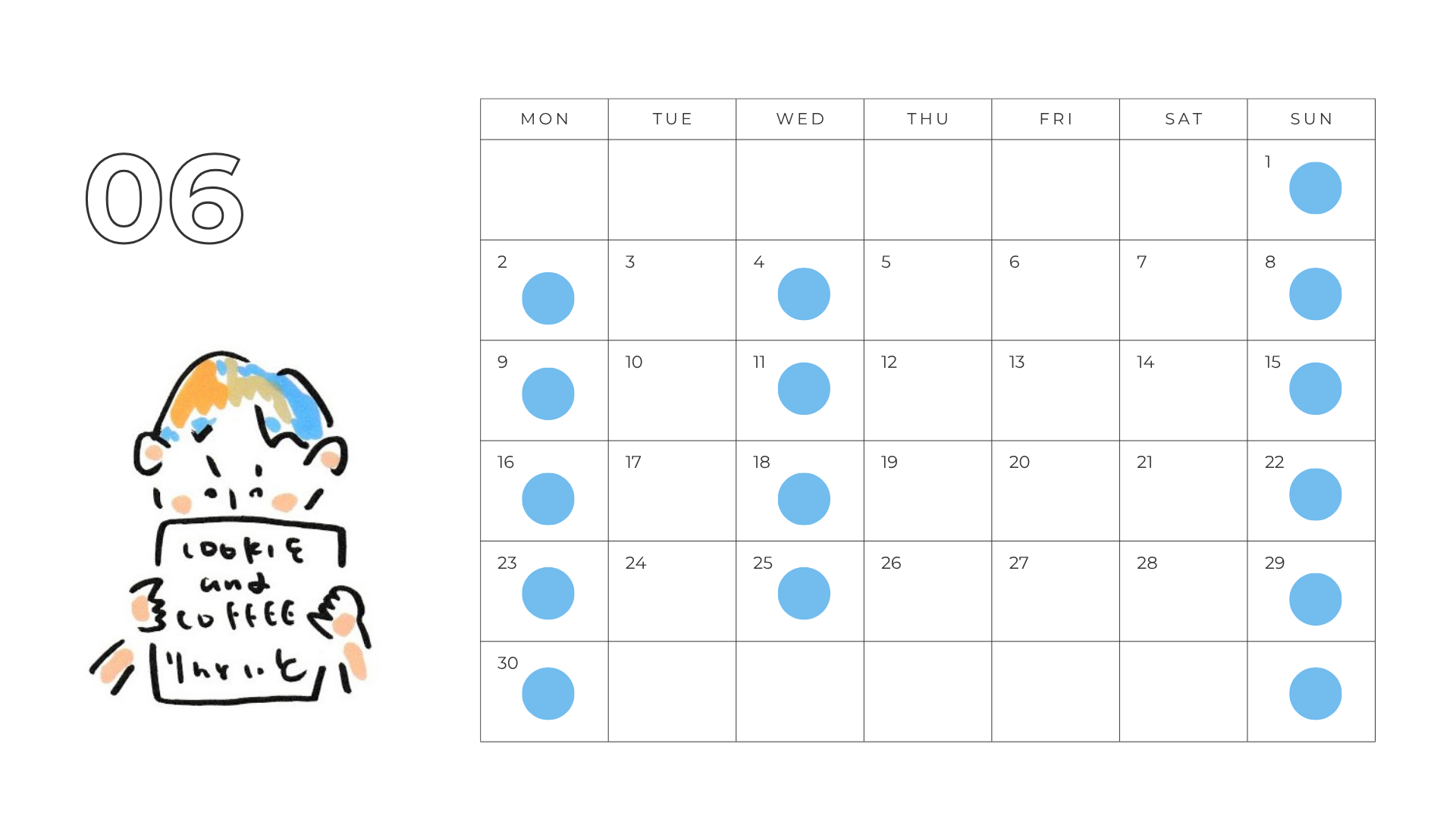 6月のお休みのお知らせです
