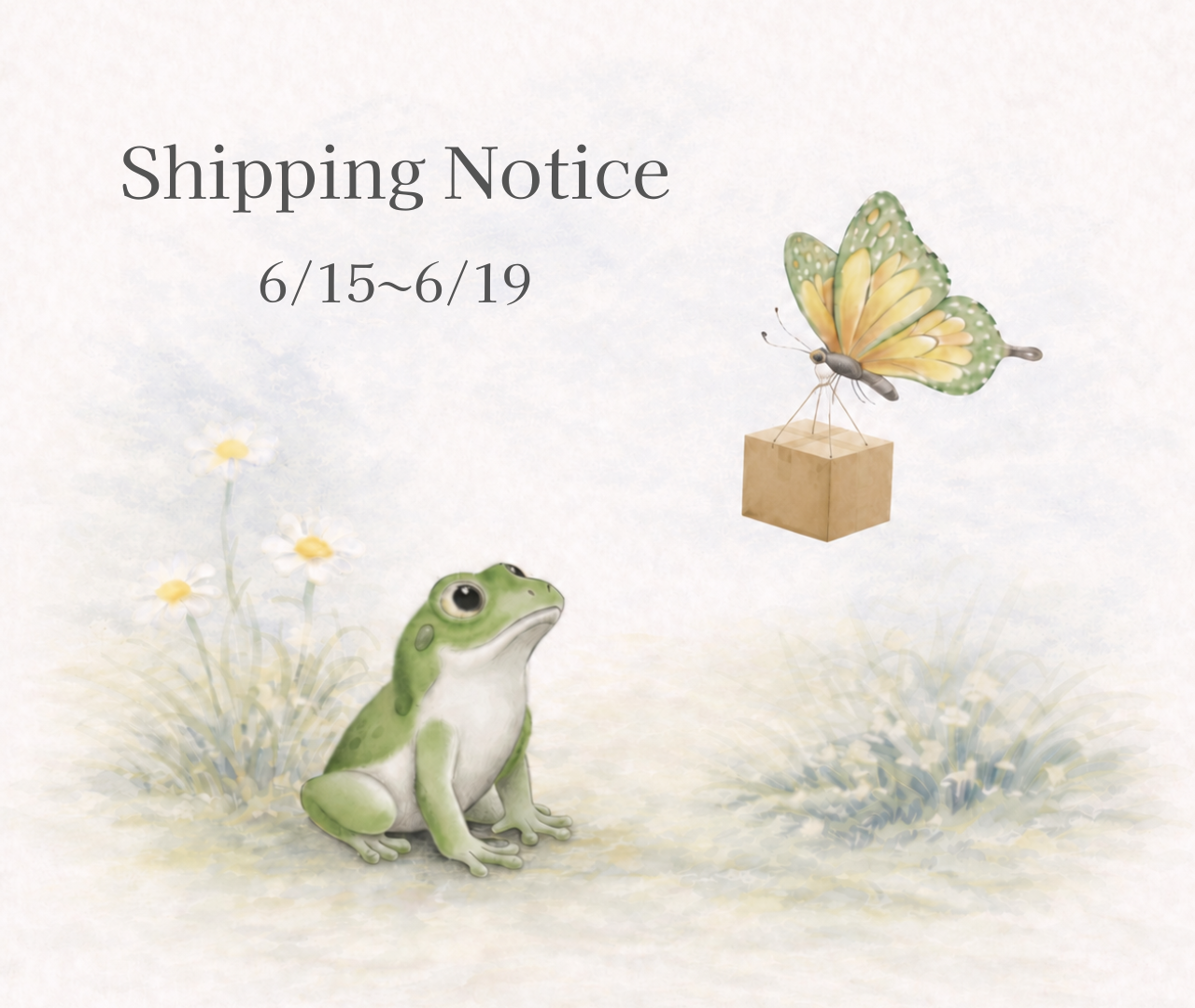 【Shipping Notice】発送休止期間のお知らせ