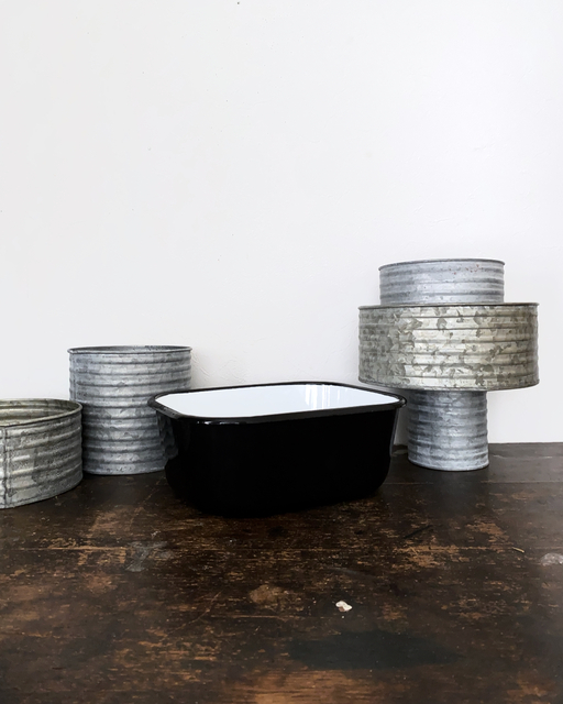 ホーロー オーブンディッシュ 22cm スクエア 黒｜Enamel Baking Dish 22cm