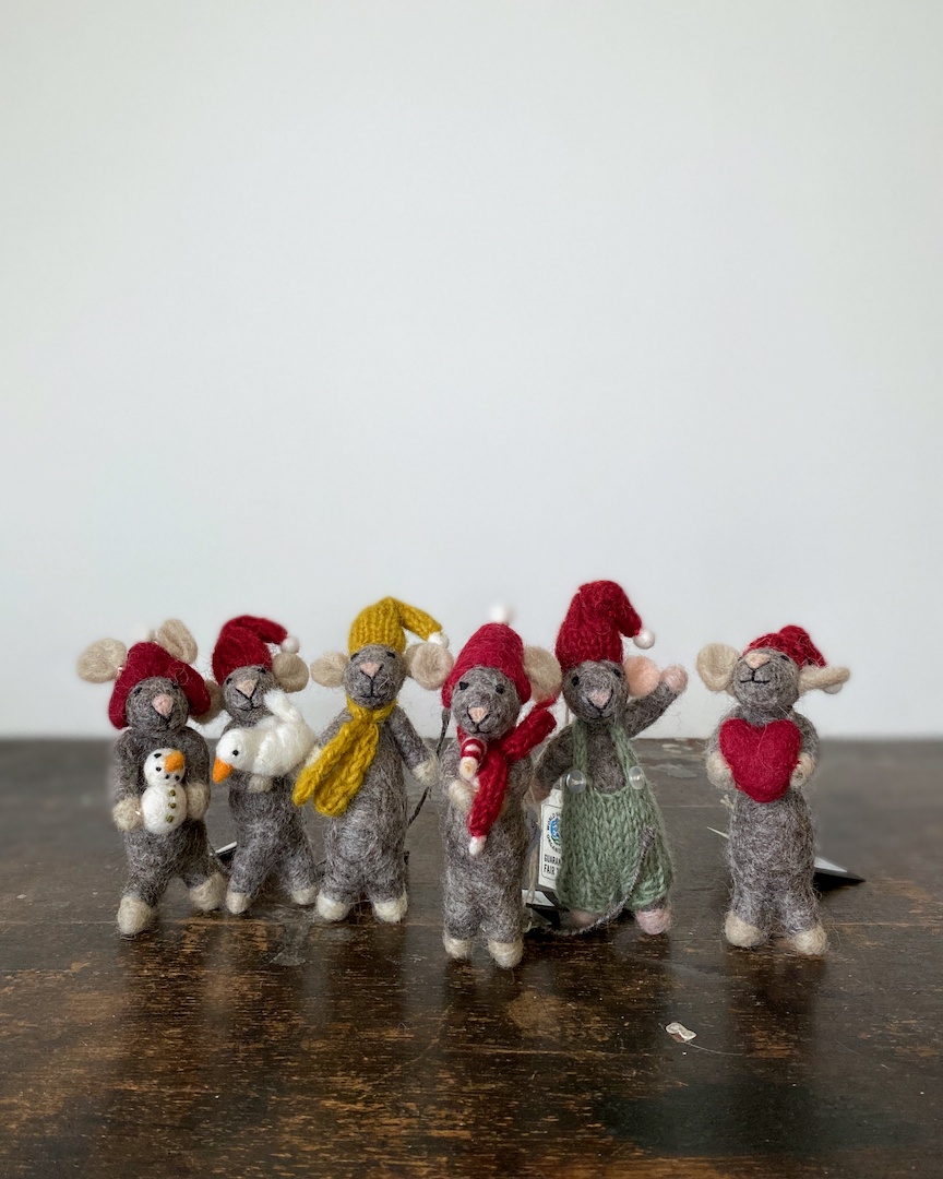 Grey Mouse Ornament｜灰色のマウス オーナメント