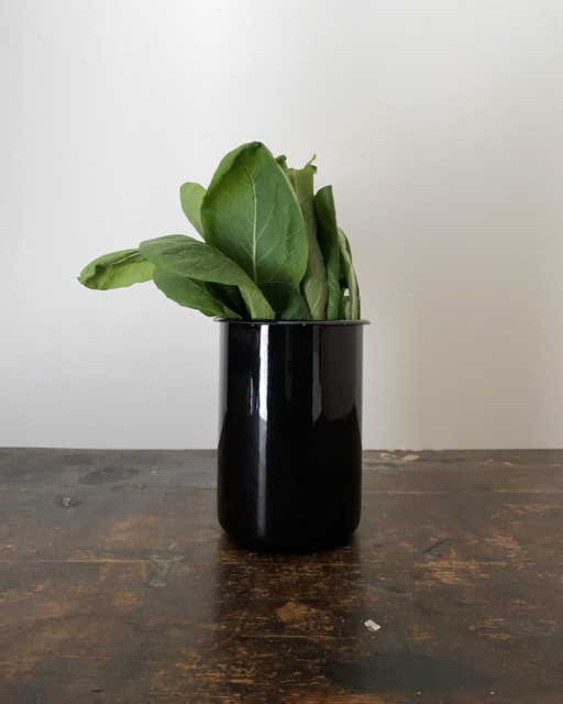キッチン収納 ジャー ホーロー 黒｜Enamel Jar Black
