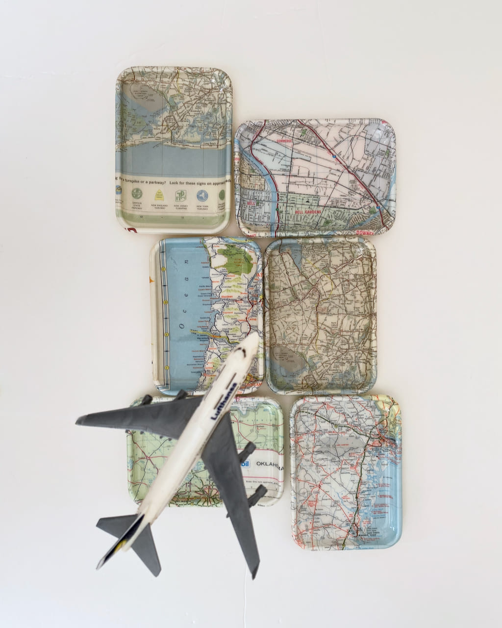 Tray Old Map S｜古い地図柄のトレイ S