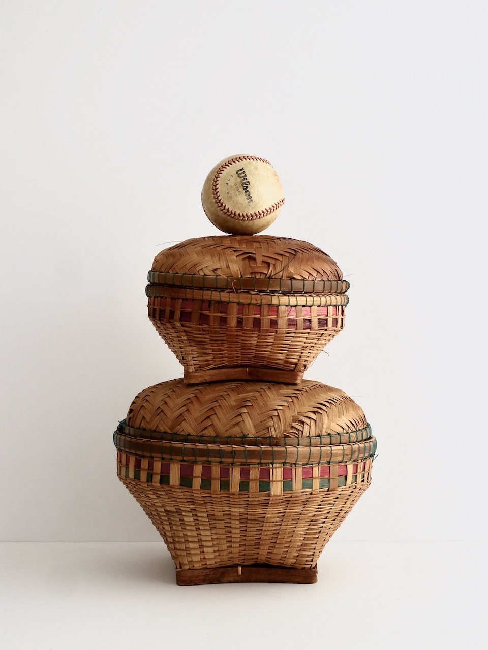 新商品|タイ 竹製 蓋付きバスケット L