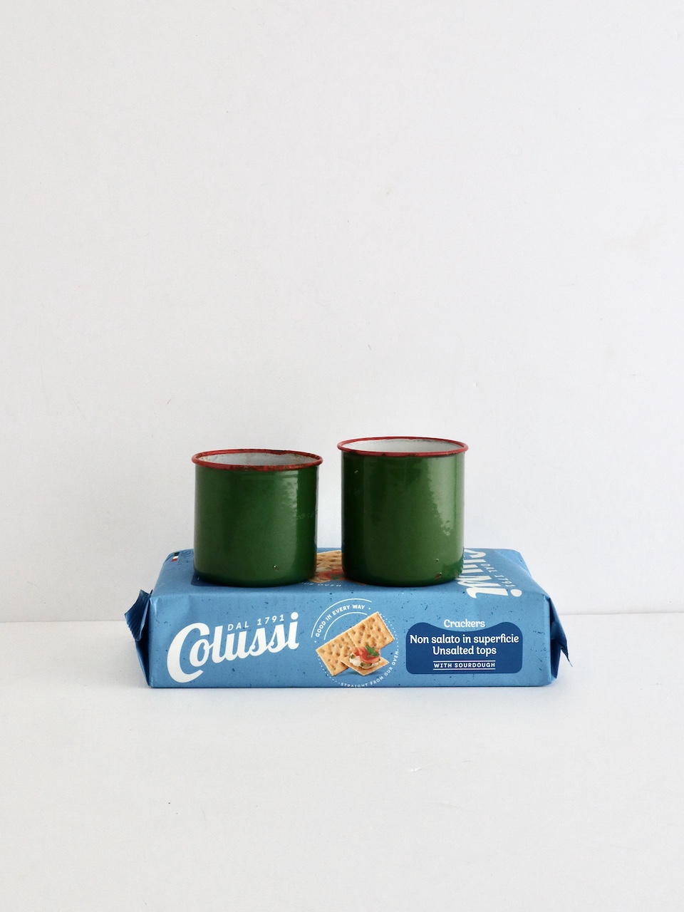 Vintage Enamel Pot Small