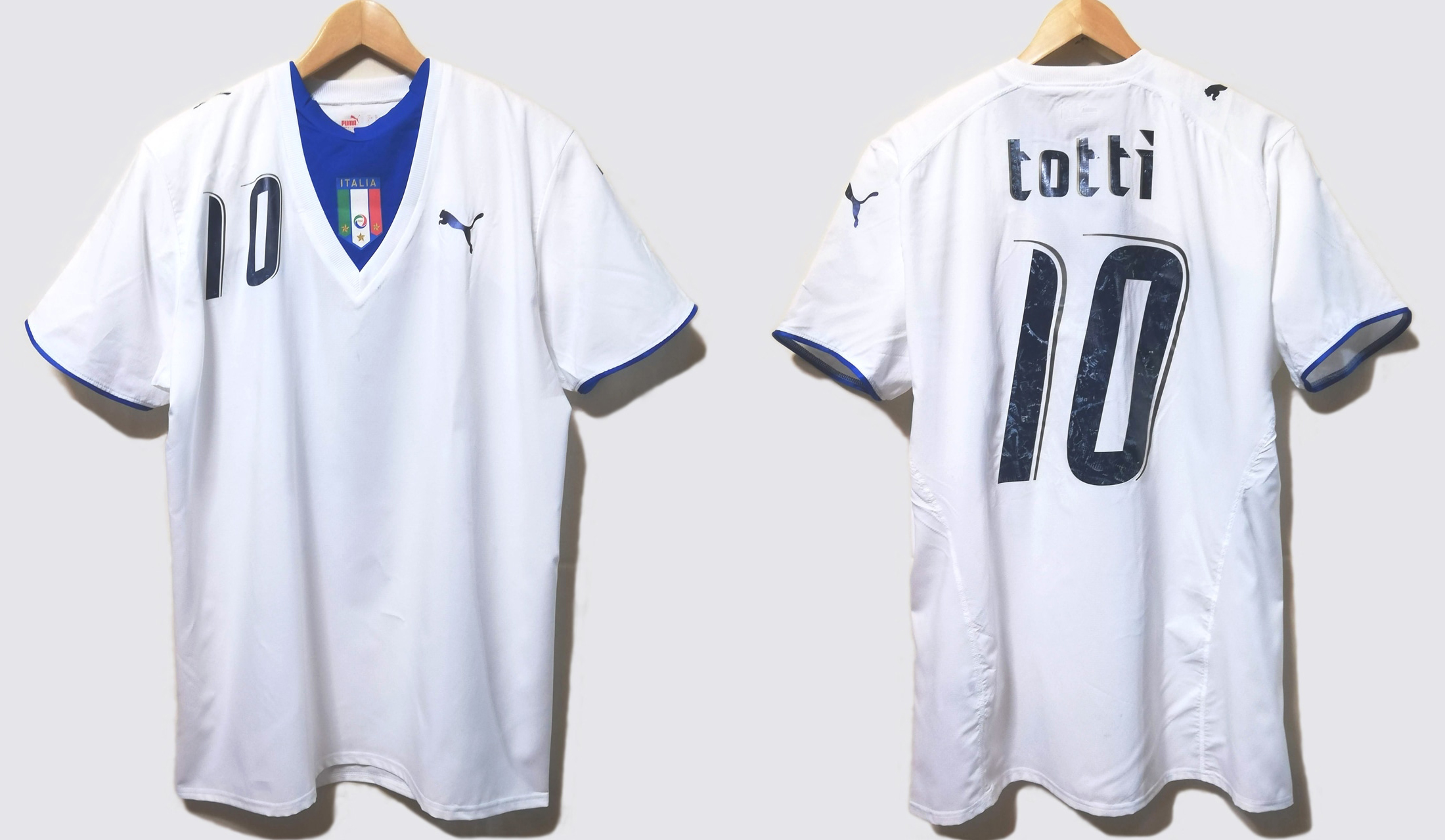 イタリア代表 2006アウェイの「選手用とレプリカ」を比較してみました!