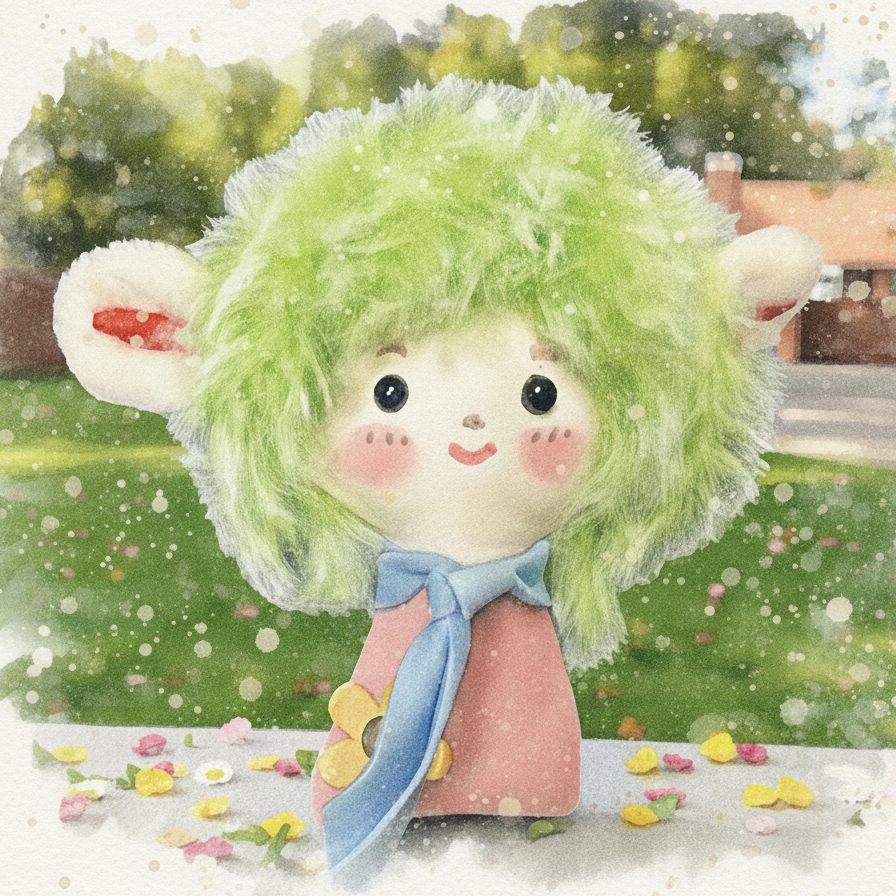 ふわふわの春色をまとった子がやってきた