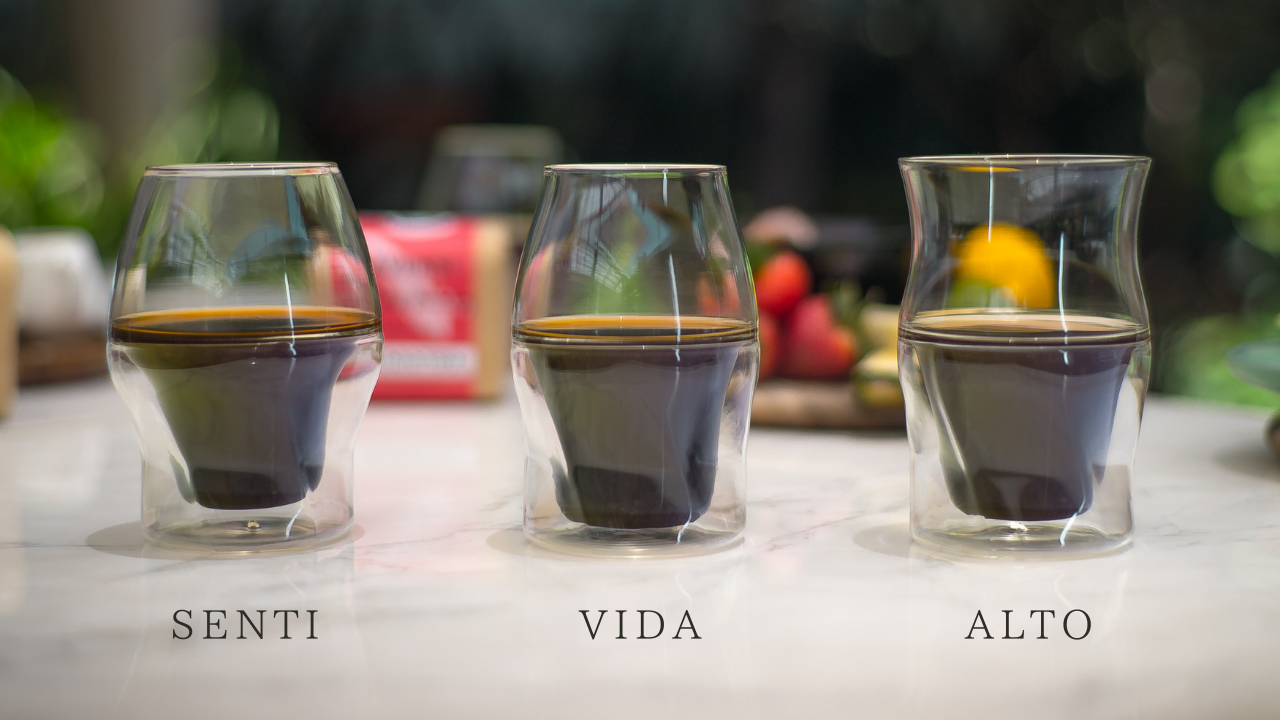 【AVENSI】3種類グラス「VIDA」「SENTI」「ALTO」の違いは？オススメの飲み方をご紹介