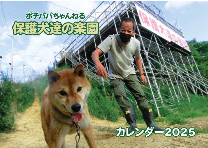 保護犬達の楽園カレンダー２０２５年版の予約を開始しました。