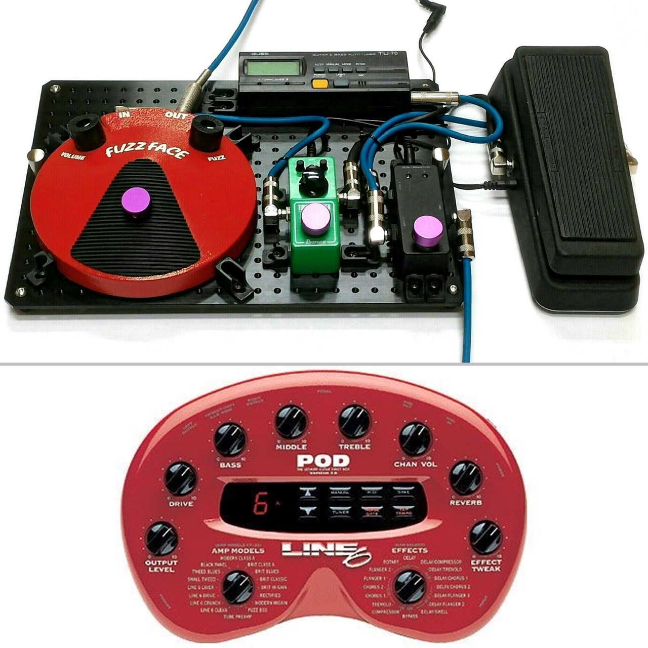 ｢ FUZZ FACE ｣ 等、円形もしくは特殊形状の筐体を固定する。