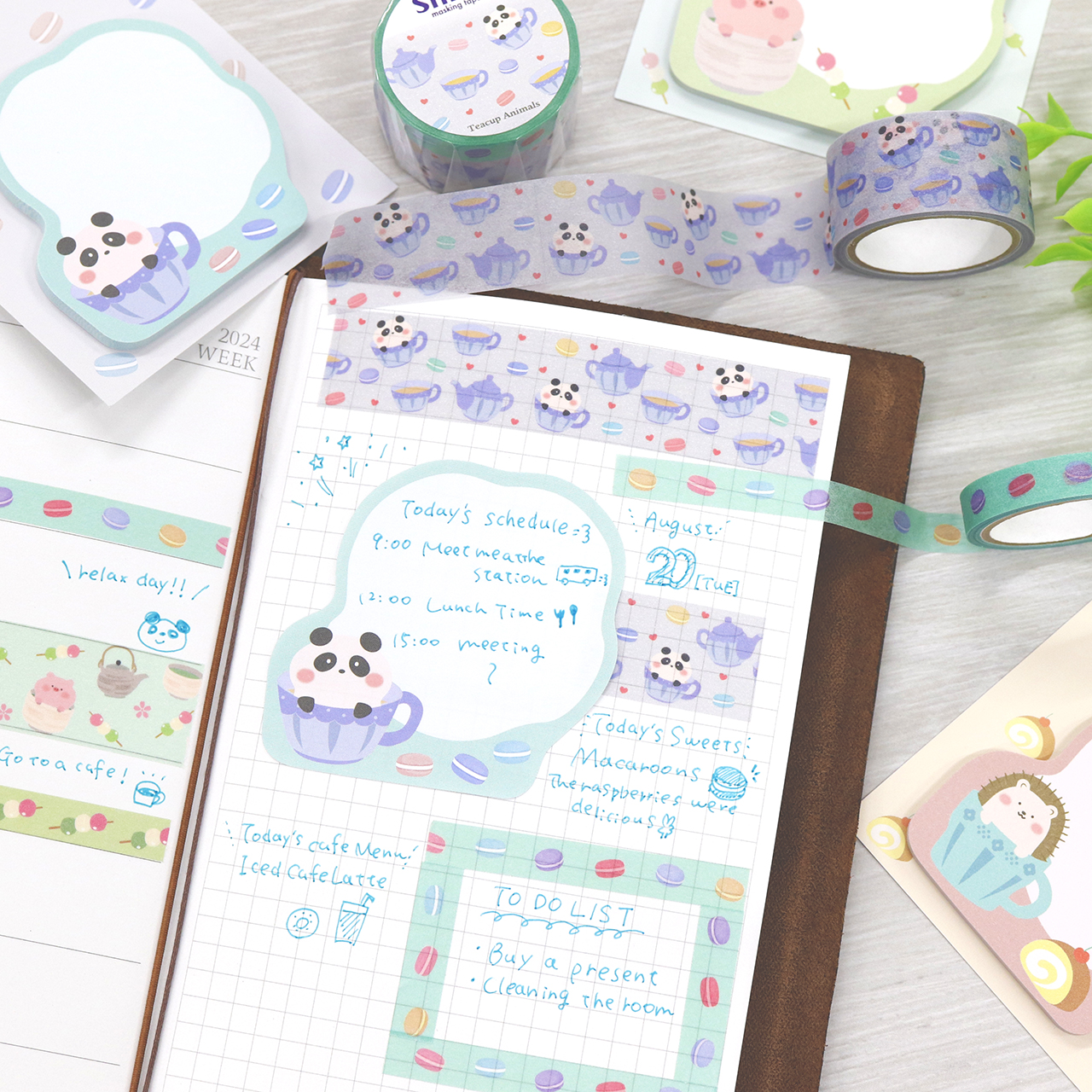 追加情報📣✨新商品✨Teacup Animals付箋＆マステ2巻セット✨秋の新作