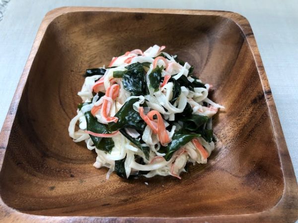 【レシピ紹介♪】わかめと大根のマヨポンサラダ