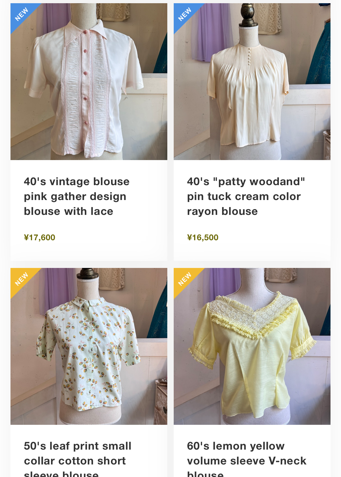 夏の半袖ブラウス入荷しました!