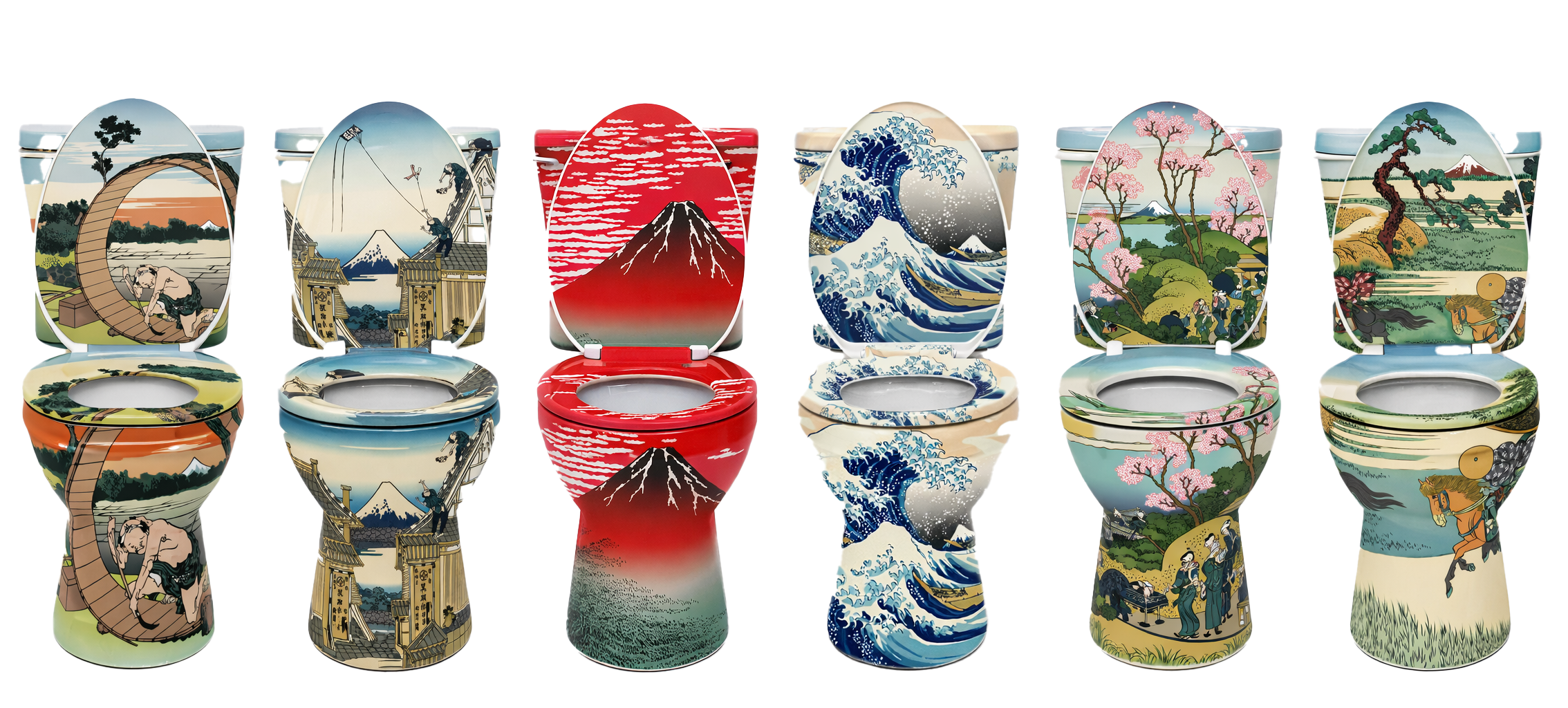 マルセル・デュシャンのトイレにちなんで、私もトイレを「富嶽三十六景」にしてみた。