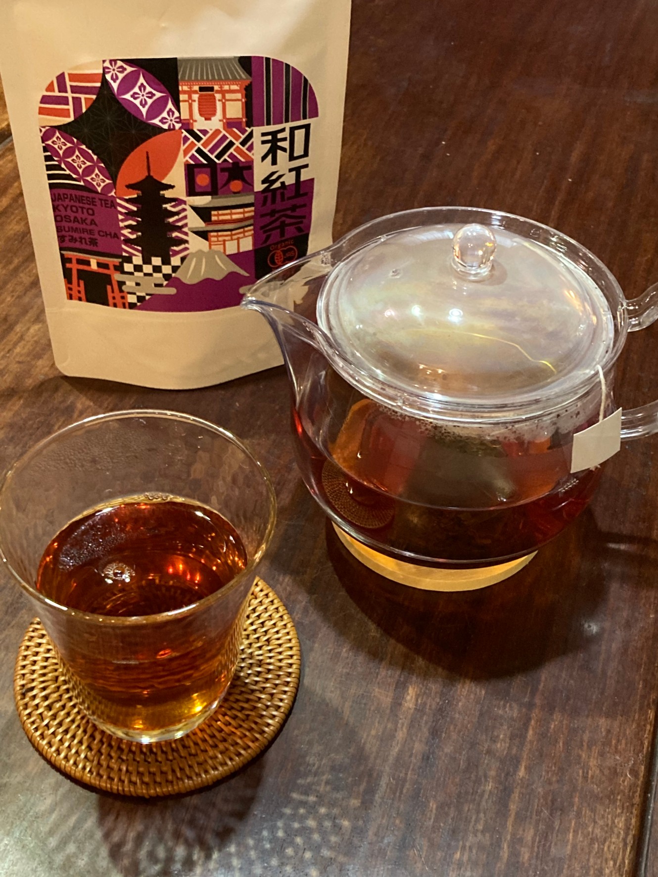 すみれ茶【和紅茶】の飲み方は、お客様でお選びいただけます。