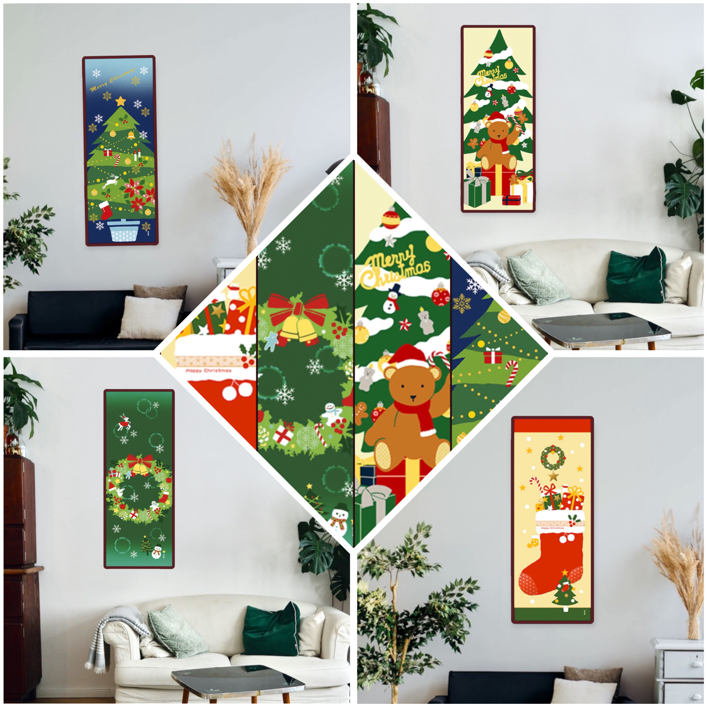 濱文様 絵手拭い『🎄クリスマス🎄』