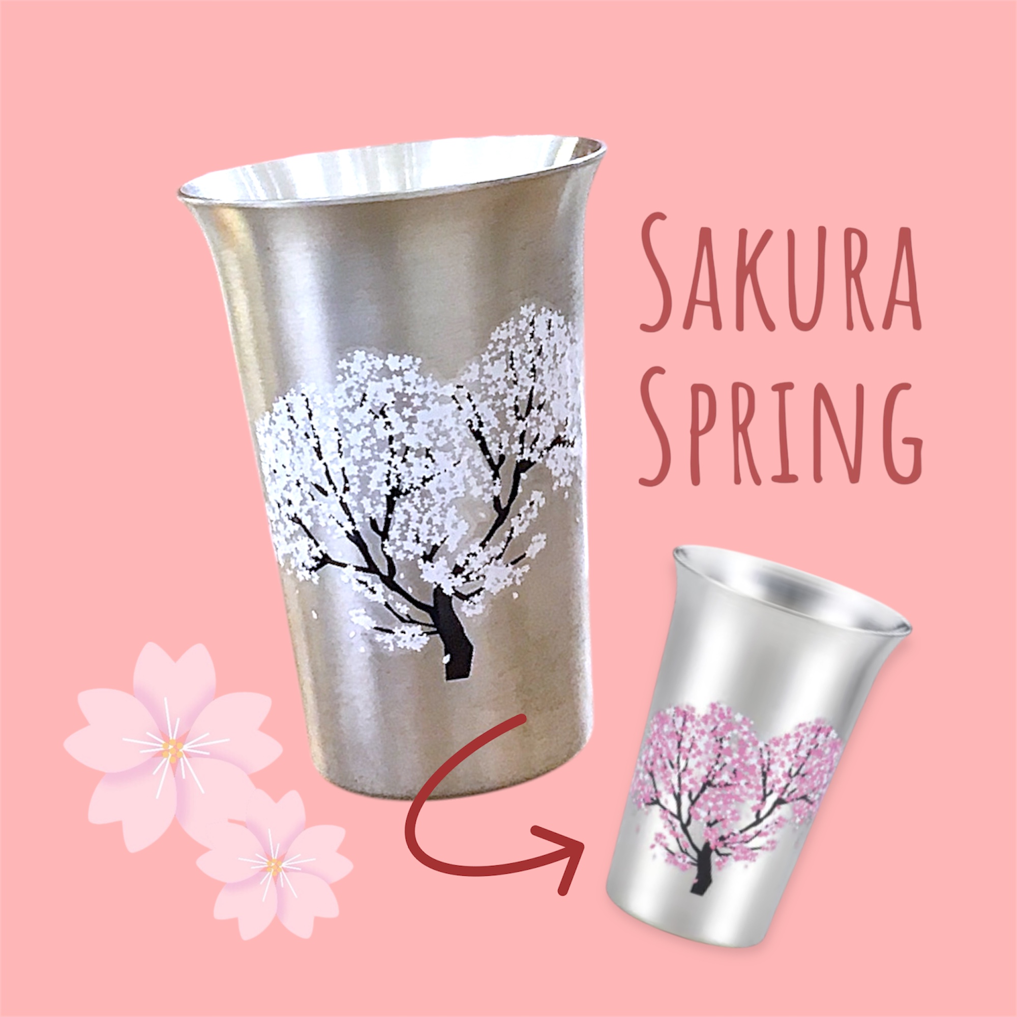 まどろむ酒器「桜」…色づく変化を楽しめる酒器🌸