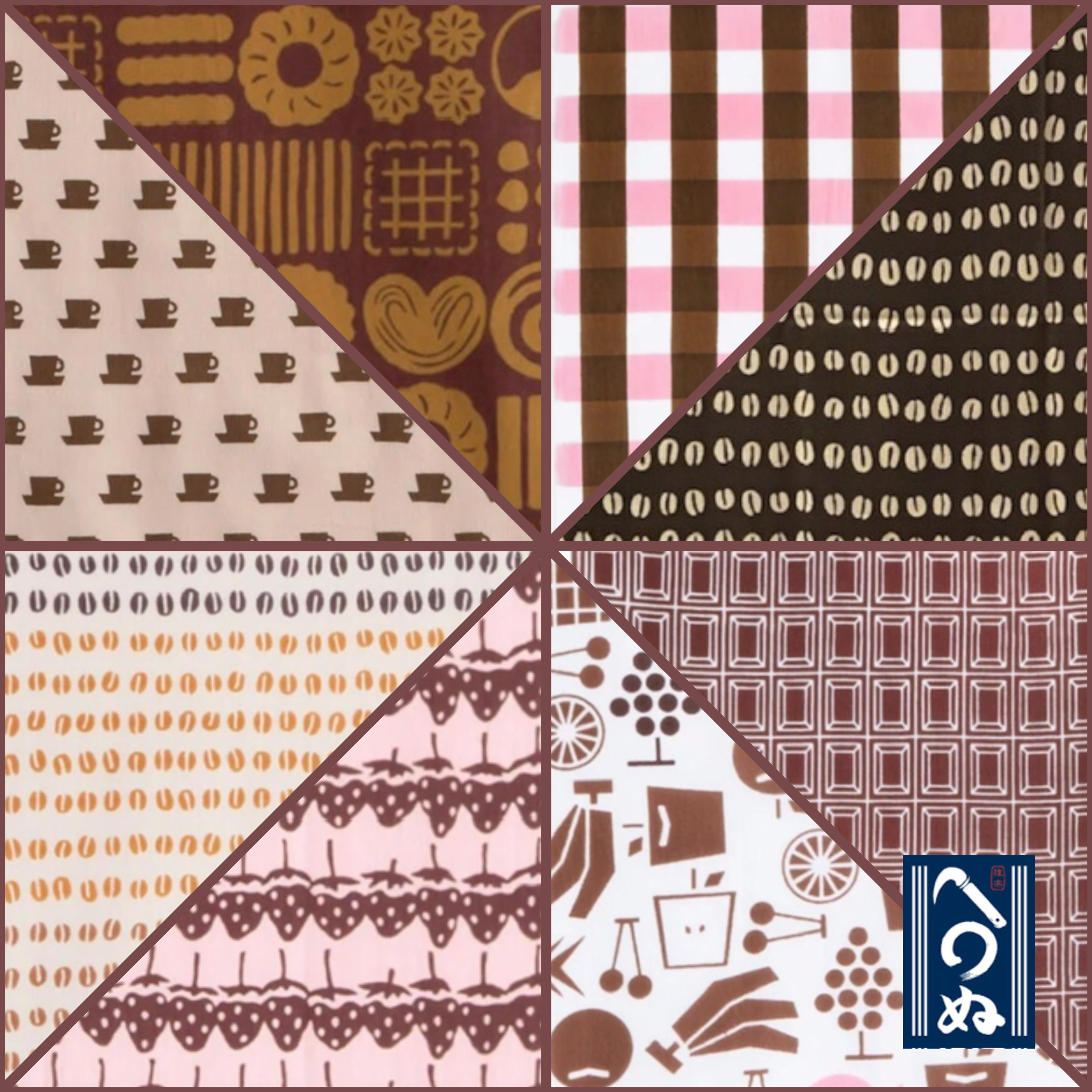 代官山かまわぬの手拭い  「チョコレートコレクション」入荷♪