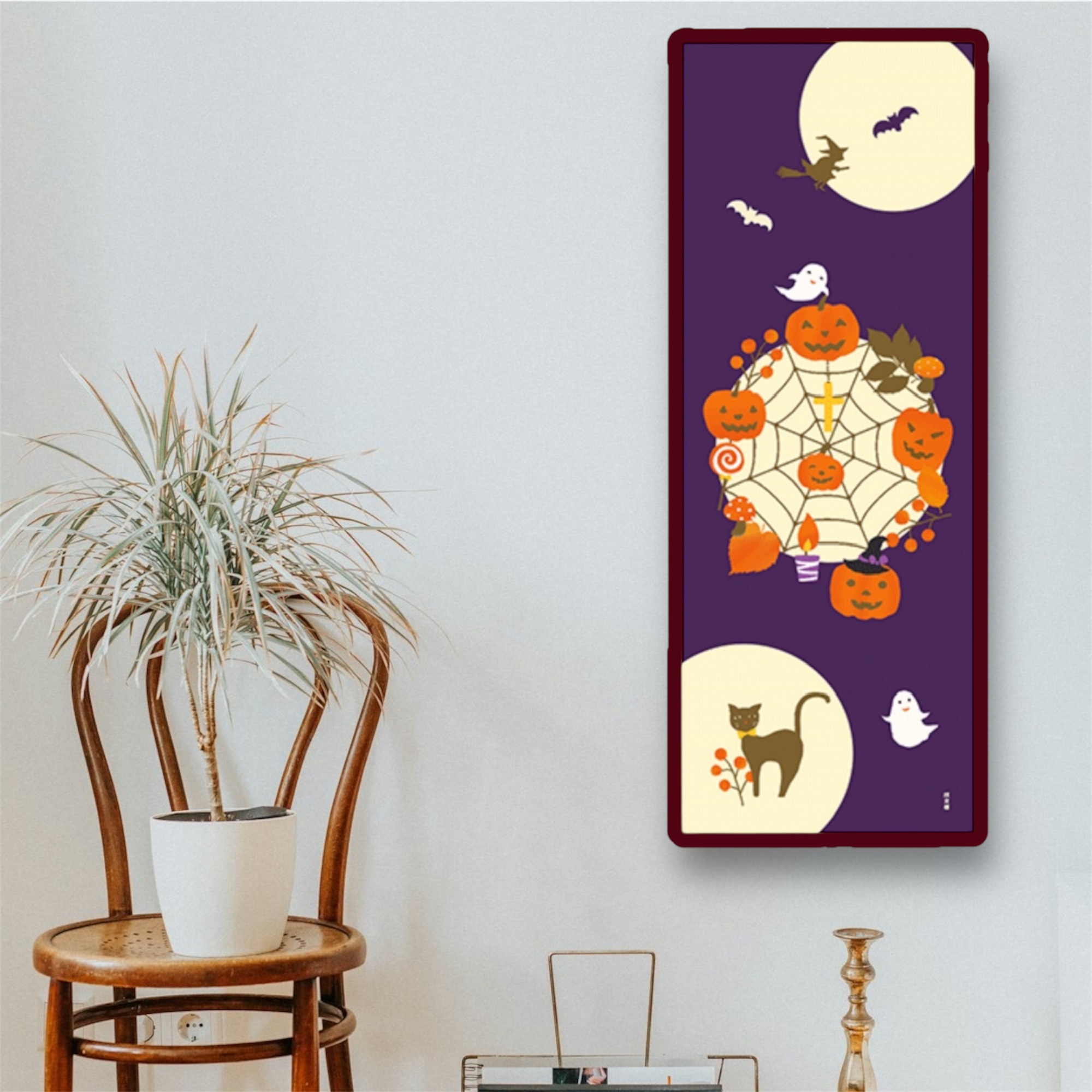 今月のおすすめ手拭 濱文様🎃「ハロウィンリース」♪