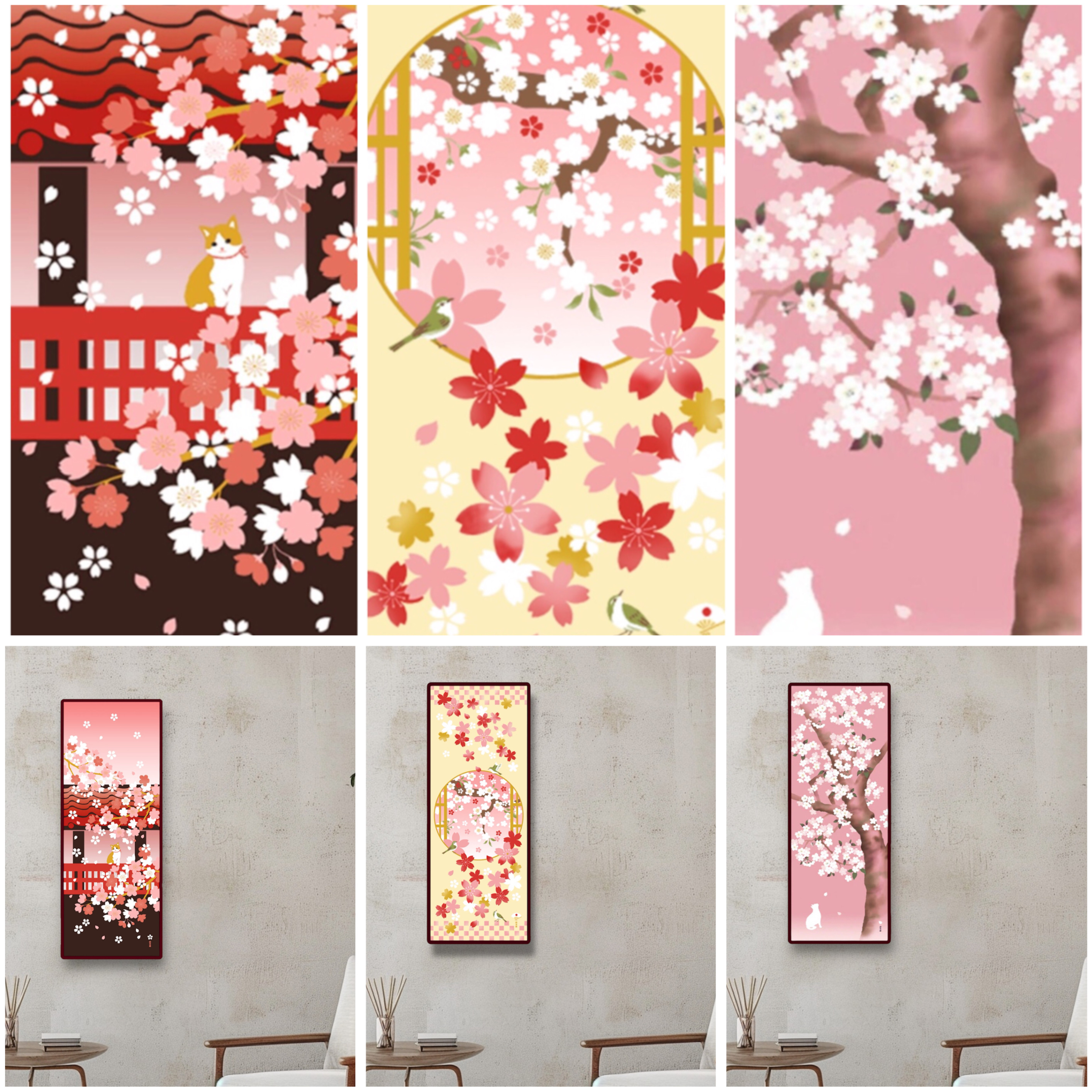 春の訪れを感じる🌸濱文様の絵手拭