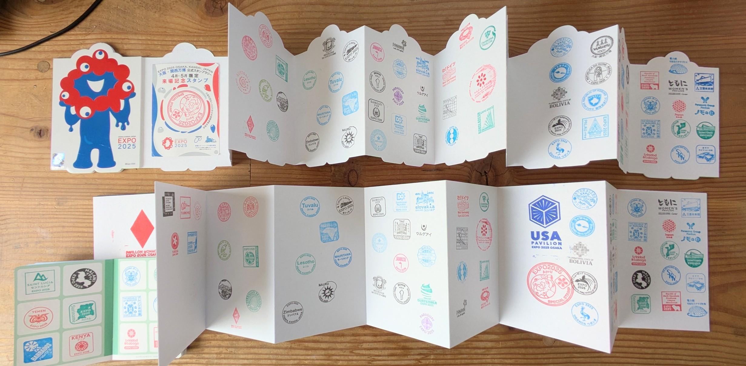 大阪・関西万博で　ミャクミャク御朱印帳は、スタンプ帳としても使えました！