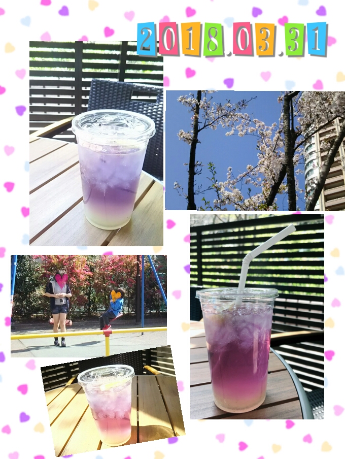 桜とラベンダーレモネード(^o^)2