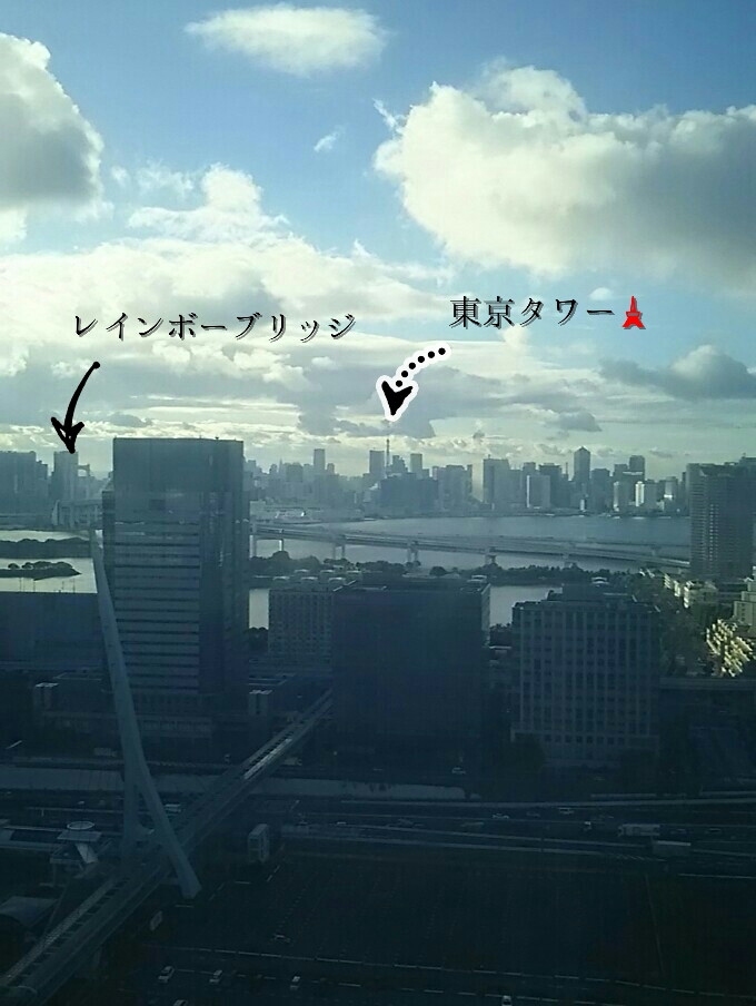 レインボーブリッジと東京タワー(^^;ちっちゃ