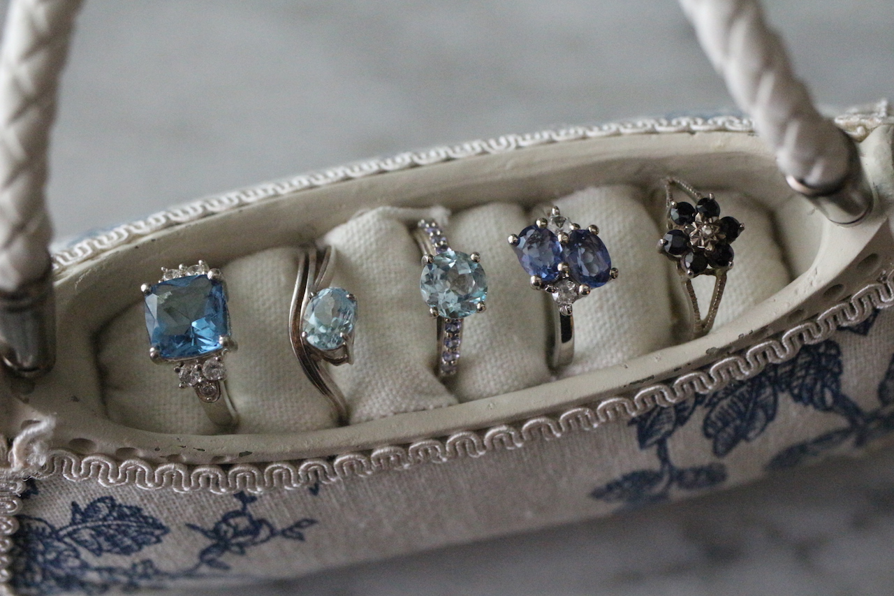 Blue Gem Rings for Rainy Season
