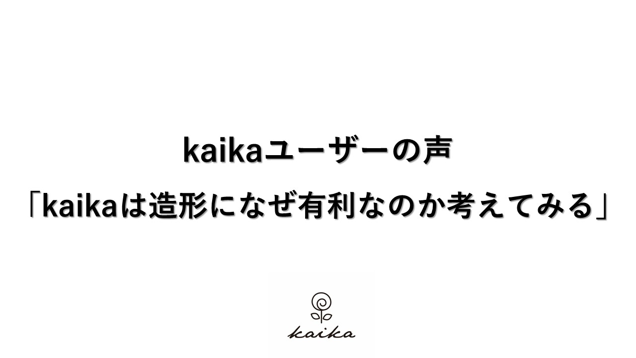 kaikaユーザーの声「kaikaノズルは造形になぜ有利か考えてみる」