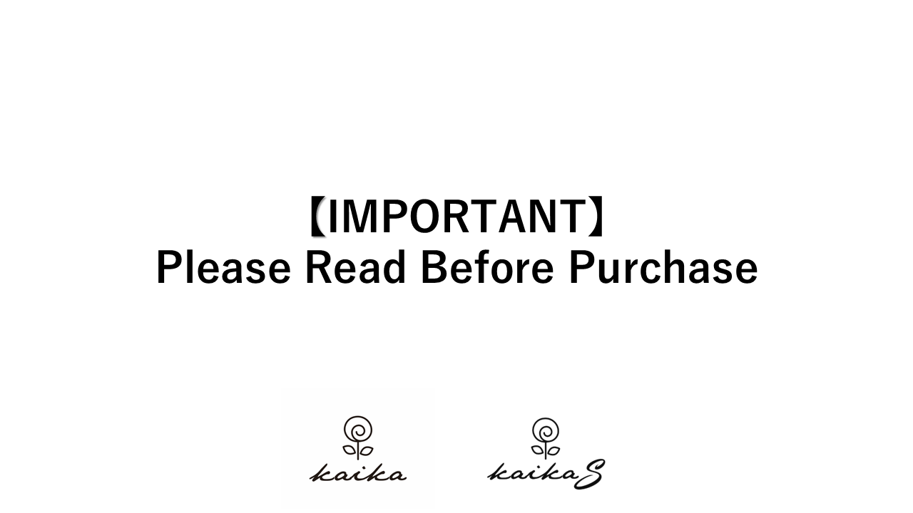 Important Notice Before Purchasing Products Listed