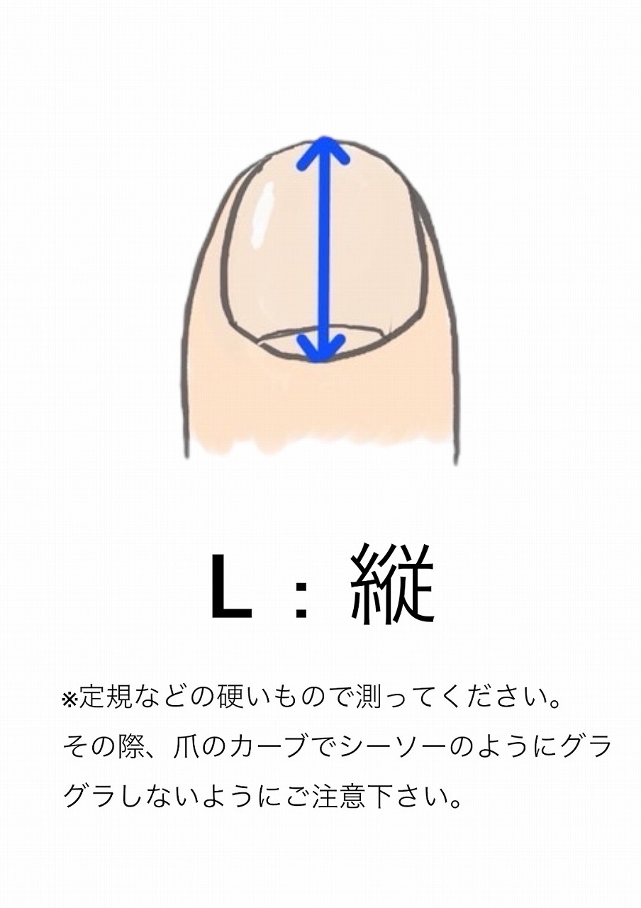 ネイルチップの選び方(爪の測り方)