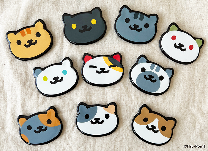 『ねこあつめ』ねこ型缶バッジ 第2弾が登場します！