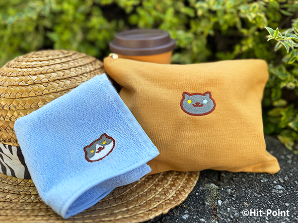 【新商品】ねこあつめ『刺繡ポーチ＆ハンドタオルセット』発売のお知らせ